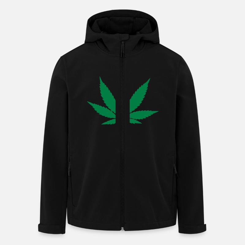 Hanf - Recycelte Männer Softshell-Jacke von Stanley/Stella - Schwarz