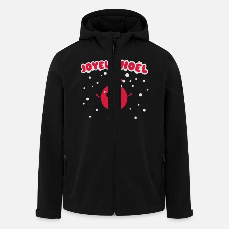Père Noël drôle – Joyeux Noël - Veste softshell homme en polyester recyclé Stanley/Stella - noir