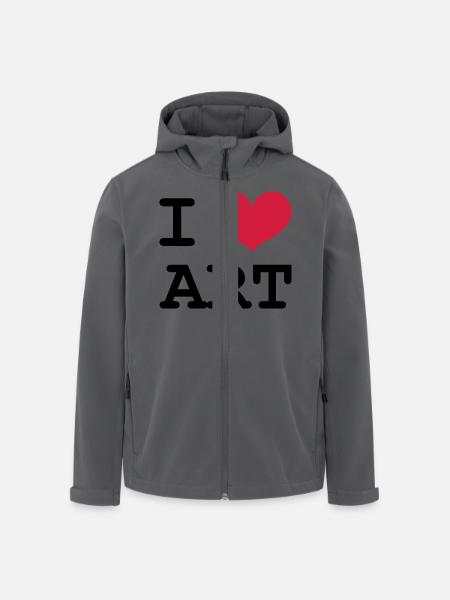 i love art - Recycelte Männer Softshell-Jacke von Stanley/Stella - Schwarz