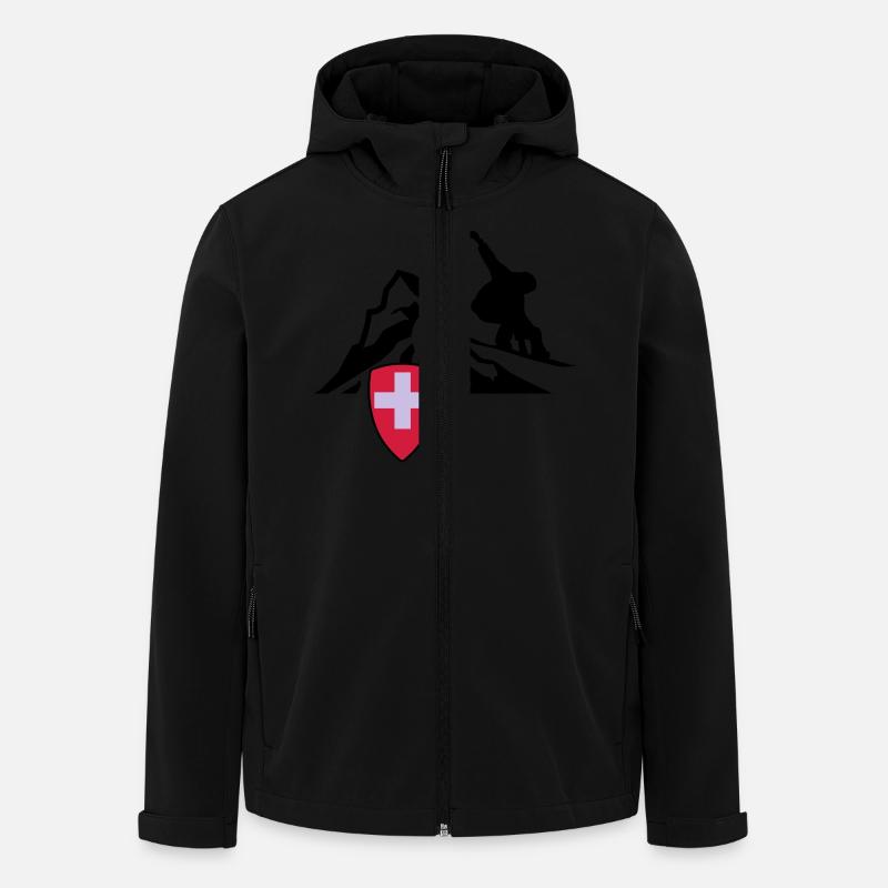 matterhorn schweiz zermatt - Recycelte Männer Softshell-Jacke von Stanley/Stella - Schwarz