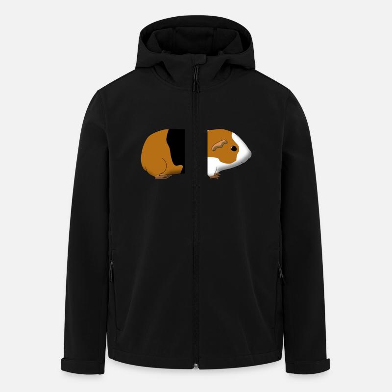 dreifarbiges Meerschweinchen - Recycelte Männer Softshell-Jacke von Stanley/Stella - Schwarz