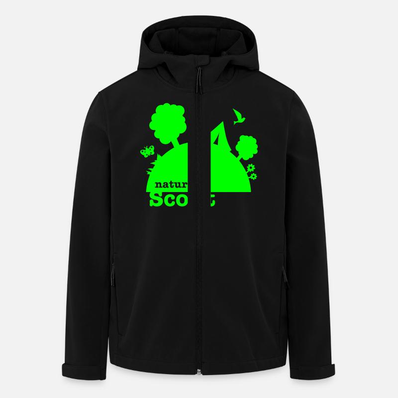 naturally scout - Recycelte Männer Softshell-Jacke von Stanley/Stella - Schwarz