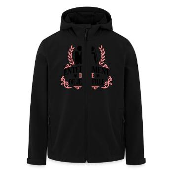 Enterrement de vie de jeune fille - Men’s Recycled Softshell Jacket by Stanley/Stella - black - Front - AI Model Male 185 light (185cm)