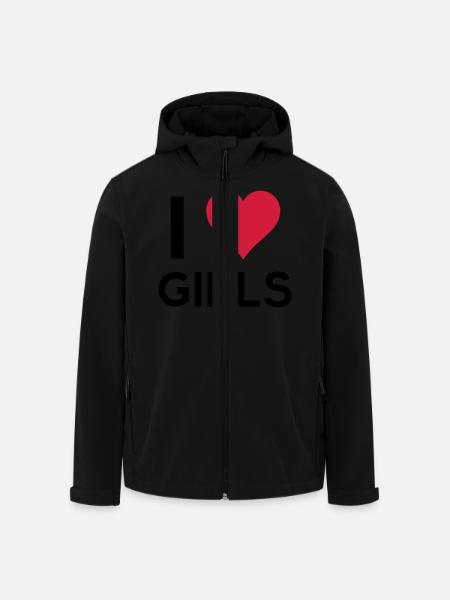 i_love_girls - Veste softshell homme en polyester recyclé Stanley/Stella - noir