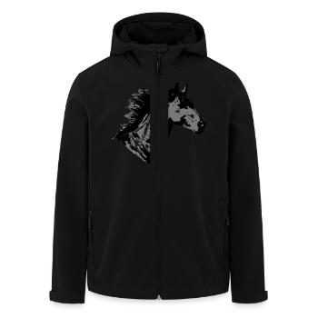 Beautiful Horse Head - Veste softshell homme en polyester recyclé Stanley/Stella - noir - Devant - AI Model Male 185 light (185cm)