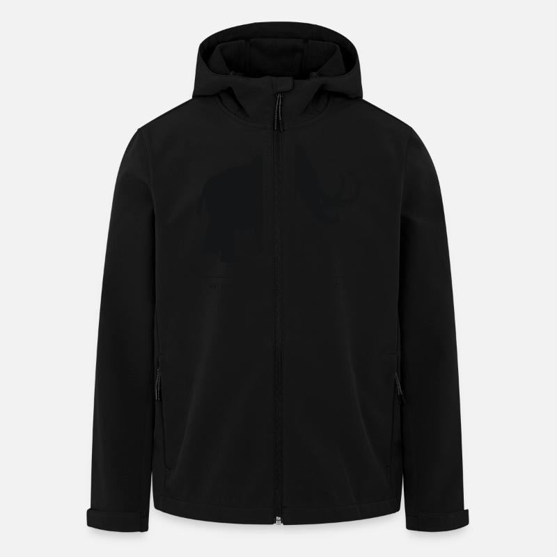 wolliges Mammut - Recycelte Männer Softshell-Jacke von Stanley/Stella - Schwarz