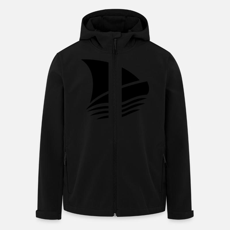 Sailingboat - Recycelte Männer Softshell-Jacke von Stanley/Stella - Schwarz