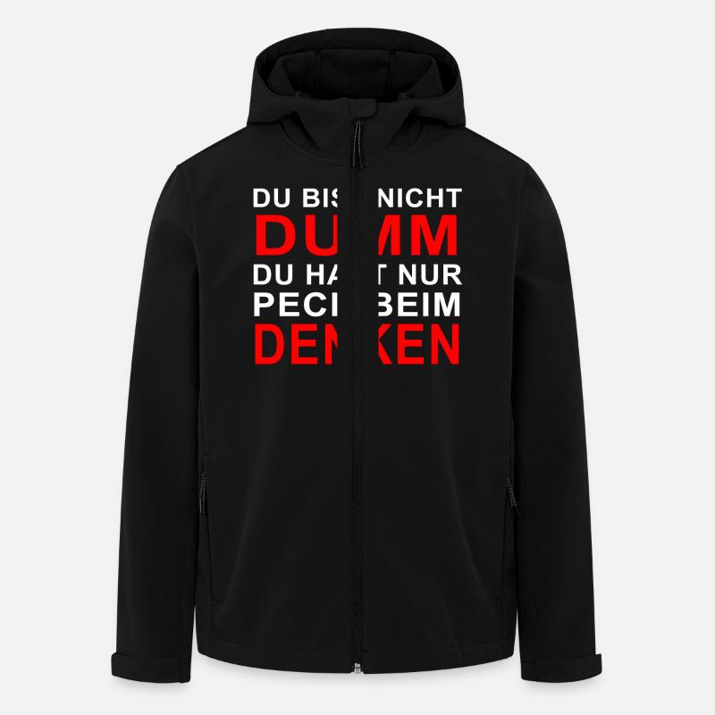 Du bist nicht dumm... - Recycelte Männer Softshell-Jacke von Stanley/Stella - Schwarz