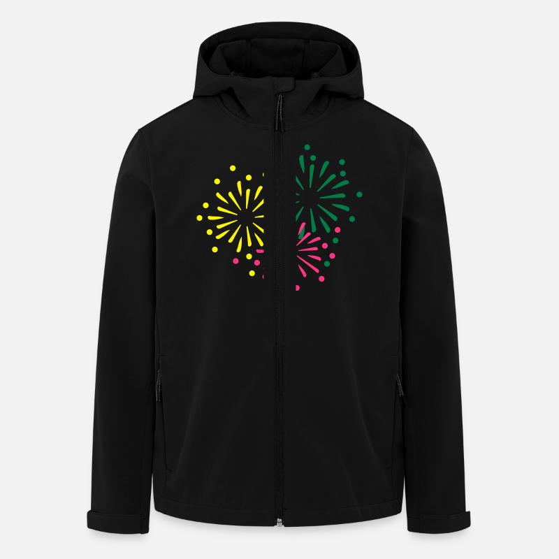 Feuerwerk - Recycelte Männer Softshell-Jacke von Stanley/Stella - Schwarz