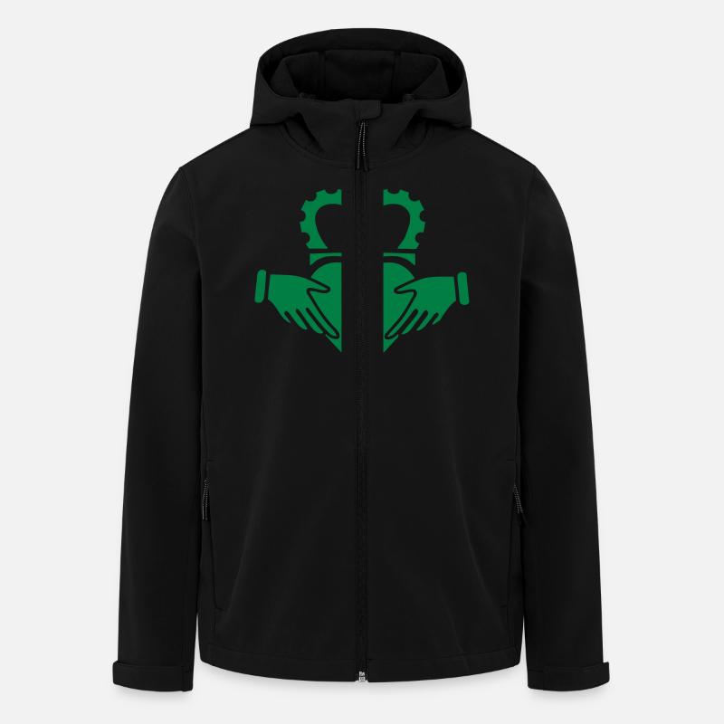 Claddagh Verlobungsring Liebe Irland - Recycelte Männer Softshell-Jacke von Stanley/Stella - Schwarz