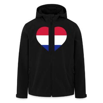 Coeur des Pays-Bas - Veste softshell homme en polyester recyclé Stanley/Stella - noir - Devant - AI Model Male 185 light (185cm)