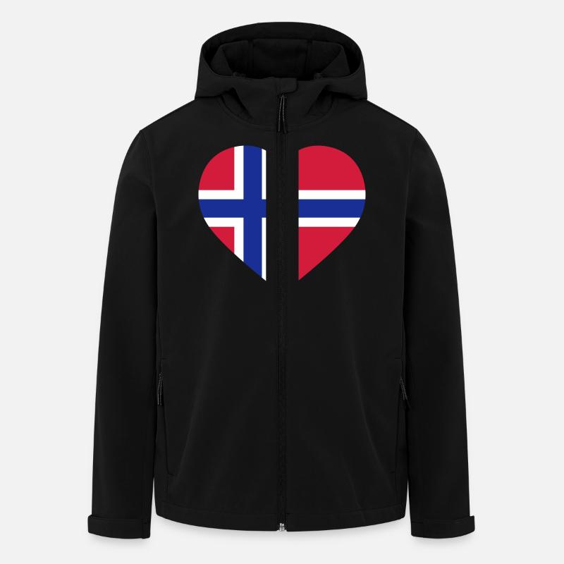 Coeur de Norvège - Veste softshell homme en polyester recyclé Stanley/Stella - noir