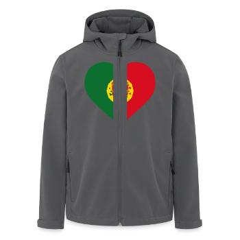 Portugal Coeur - Veste softshell homme en polyester recyclé Stanley/Stella - noir - Devant - AI Model Male 185 light (185cm)