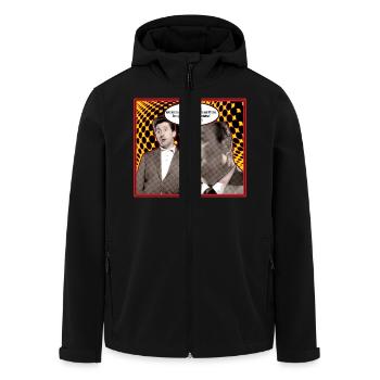 écoute on t'connaît pas - Veste softshell homme en polyester recyclé Stanley/Stella - noir - Devant - AI Model Male 185 light (185cm)