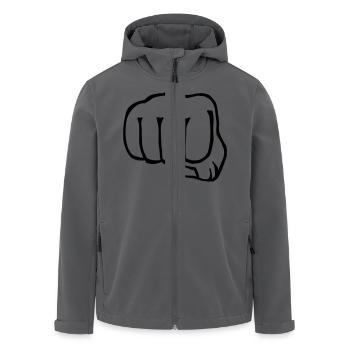 bro fist 1c / boxing no txt - Men’s Recycled Softshell Jacket by Stanley/Stella - black - Front - AI Model Male 185 light (185cm)