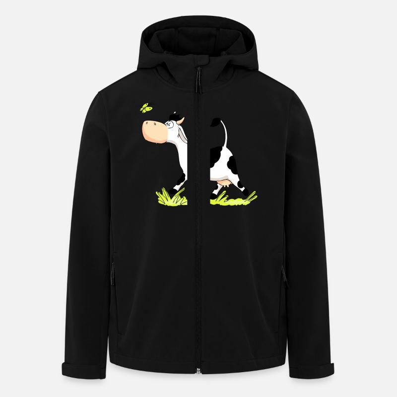 Cow chasing Butterfly - Veste softshell homme en polyester recyclé Stanley/Stella - noir
