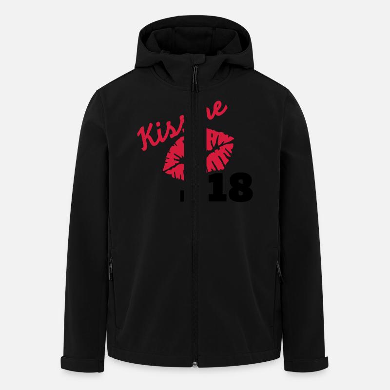 Kiss me 18 Birthday - Men’s Recycled Softshell Jacket by Stanley/Stella - black