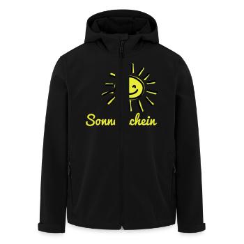 Sonnenschein - Recycelte Männer Softshell-Jacke von Stanley/Stella - Schwarz - Vorne - AI Model Male 185 light (185cm)