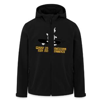 Die Welt retten Kätzchen Lustige Sprüche - Recycelte Männer Softshell-Jacke von Stanley/Stella - Schwarz - Vorne - AI Model Male 185 light (185cm)