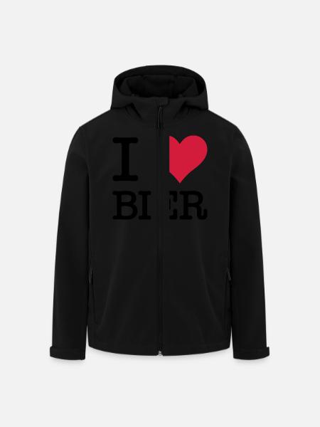 I Love Bier - Recycelte Männer Softshell-Jacke von Stanley/Stella - Schwarz