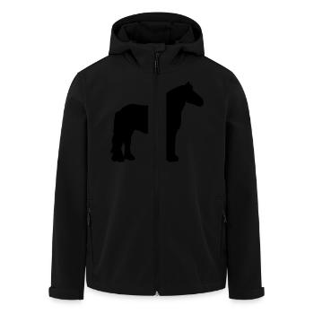 Pferd - Recycelte Männer Softshell-Jacke von Stanley/Stella - Schwarz - Vorne - AI Model Male 185 light (185cm)