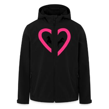 Horse - Men’s Recycled Softshell Jacket by Stanley/Stella - black - Front - AI Model Male 185 light (185cm)