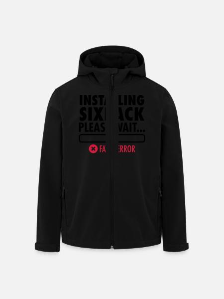 Installing Sixpack (Fatal Error) - Recycelte Männer Softshell-Jacke von Stanley/Stella - Schwarz