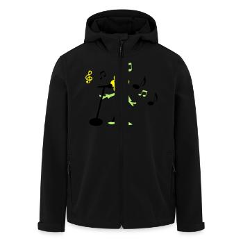 sonnenblume - Recycelte Männer Softshell-Jacke von Stanley/Stella - Schwarz - Vorne - AI Model Male 185 light (185cm)
