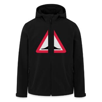 Triangle panel back donkey 209 - Men’s Recycled Softshell Jacket by Stanley/Stella - black - Front - AI Model Male 185 light (185cm)