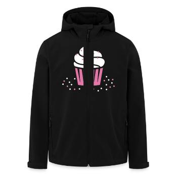 Rosa Cupcake - Recycelte Männer Softshell-Jacke von Stanley/Stella - Schwarz - Vorne - AI Model Male 185 light (185cm)