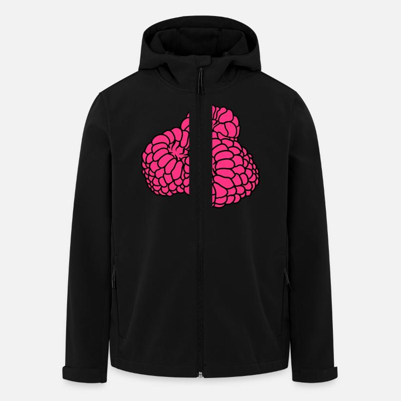 many raspberries berries delicious - Men’s Recycled Softshell Jacket by Stanley/Stella - black