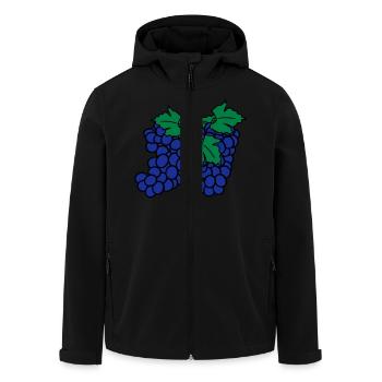 beaucoup de raisin raisins récolte du vin savoureu - Veste softshell homme en polyester recyclé Stanley/Stella - noir - Devant - AI Model Male 185 light (185cm)