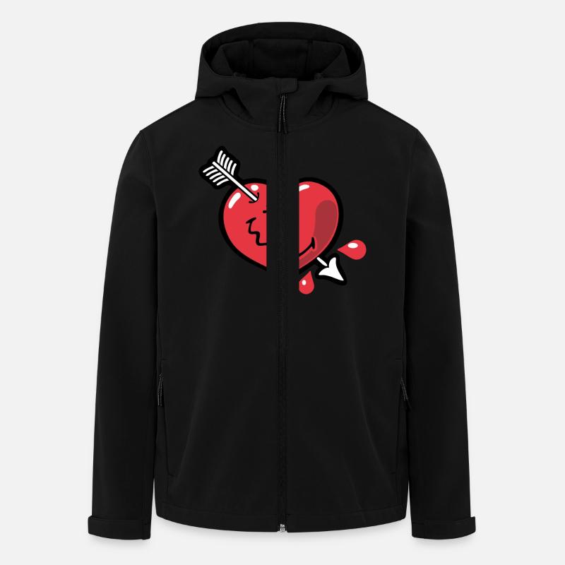 Smiley Heart - Recycelte Männer Softshell-Jacke von Stanley/Stella - Schwarz