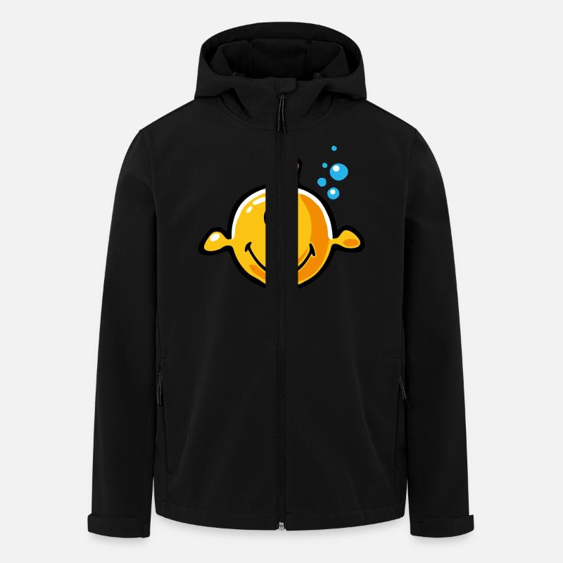 Smiley Fish - Recycelte Männer Softshell-Jacke von Stanley/Stella - Schwarz