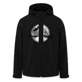 Smiley Bats - Recycelte Männer Softshell-Jacke von Stanley/Stella - Schwarz - Vorne - AI Model Male 185 light (185cm)