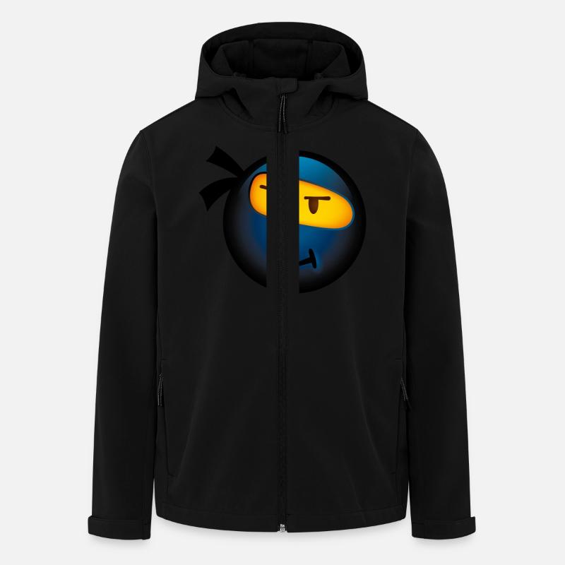 Smiley Glossy Ninja - Veste softshell homme en polyester recyclé Stanley/Stella - noir