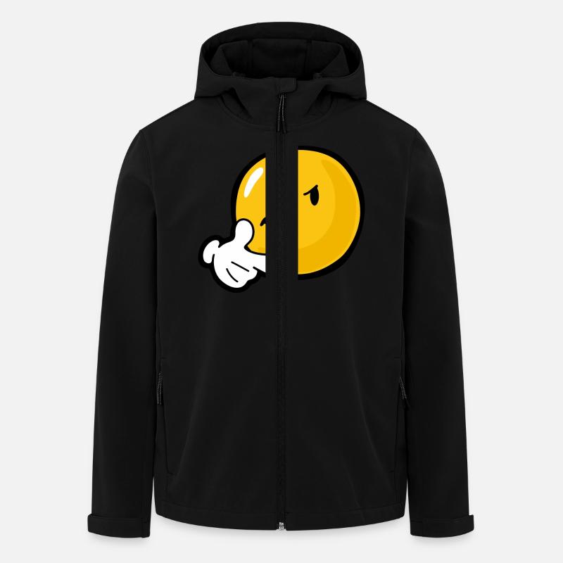 Smiley Anger Invidious - Recycelte Männer Softshell-Jacke von Stanley/Stella - Schwarz