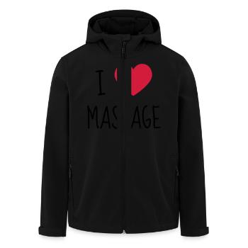 Massage Masseur Masseuse Work Job Travail - Men’s Recycled Softshell Jacket by Stanley/Stella - black - Front - AI Model Male 185 light (185cm)