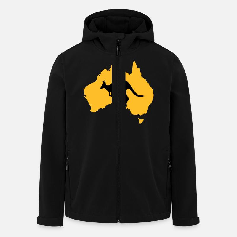 Australien - Recycelte Männer Softshell-Jacke von Stanley/Stella - Schwarz