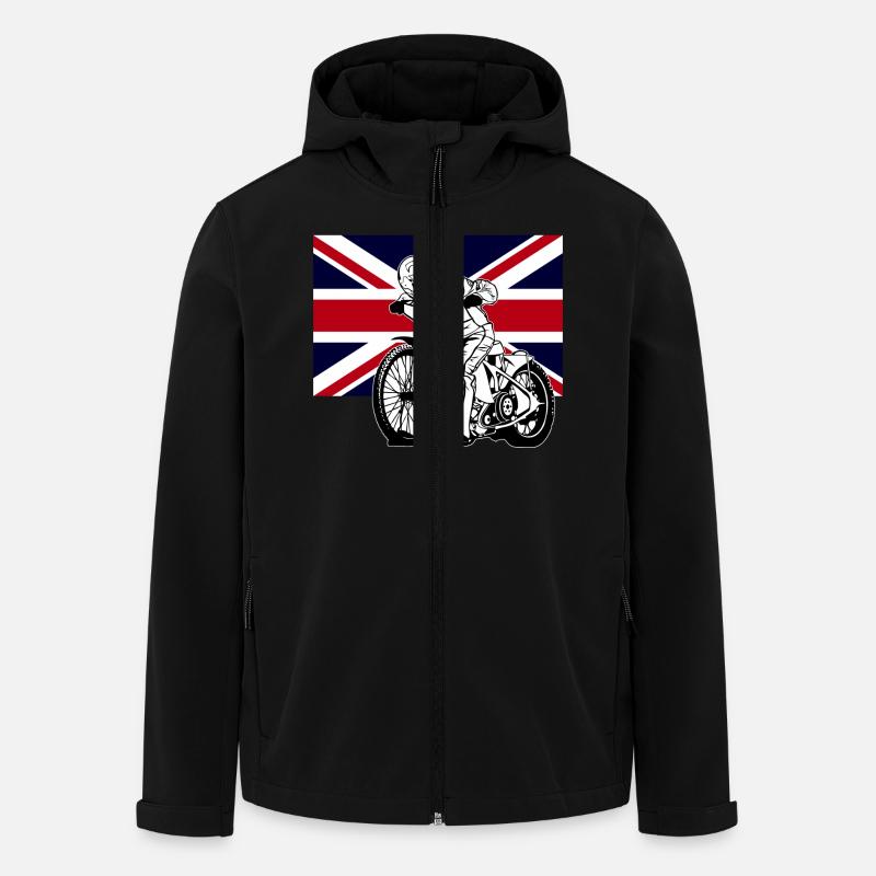Speedway - Union Jack - Veste softshell homme en polyester recyclé Stanley/Stella - noir
