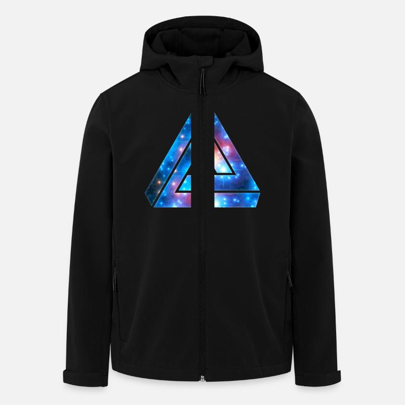 Penrose Tribar, triangle, univers, galaxie, - Veste softshell homme en polyester recyclé Stanley/Stella - noir