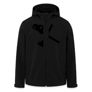 plombier - Veste softshell homme en polyester recyclé Stanley/Stella - noir - Devant - AI Model Male 185 light (185cm)
