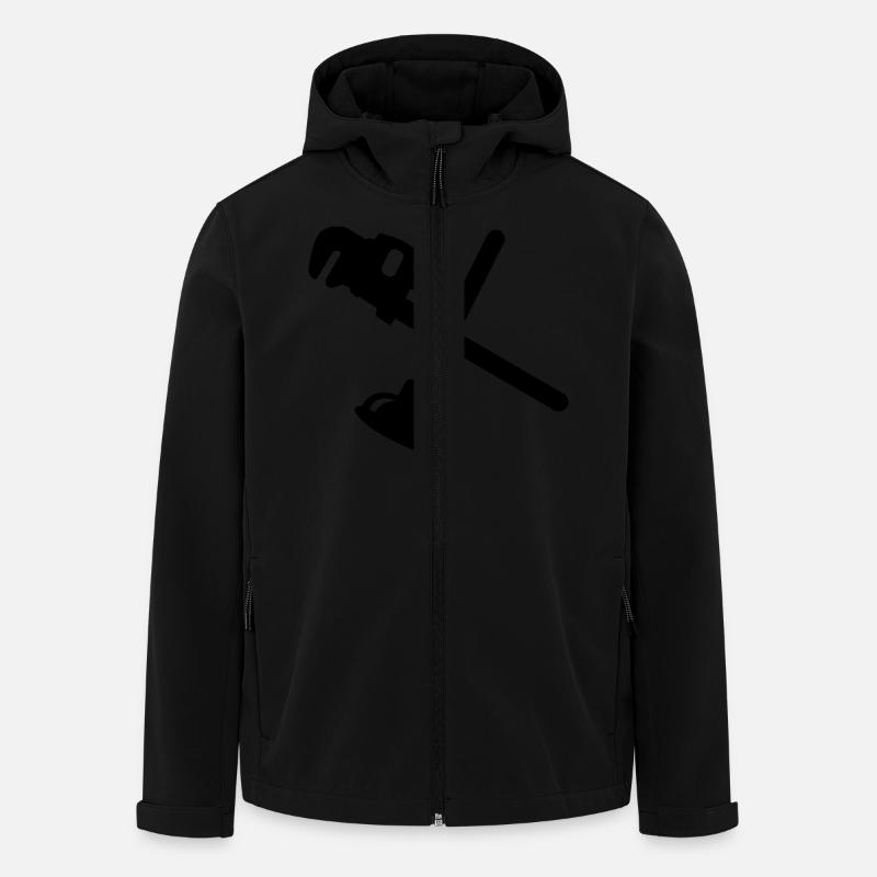 plombier - Veste softshell homme en polyester recyclé Stanley/Stella - noir