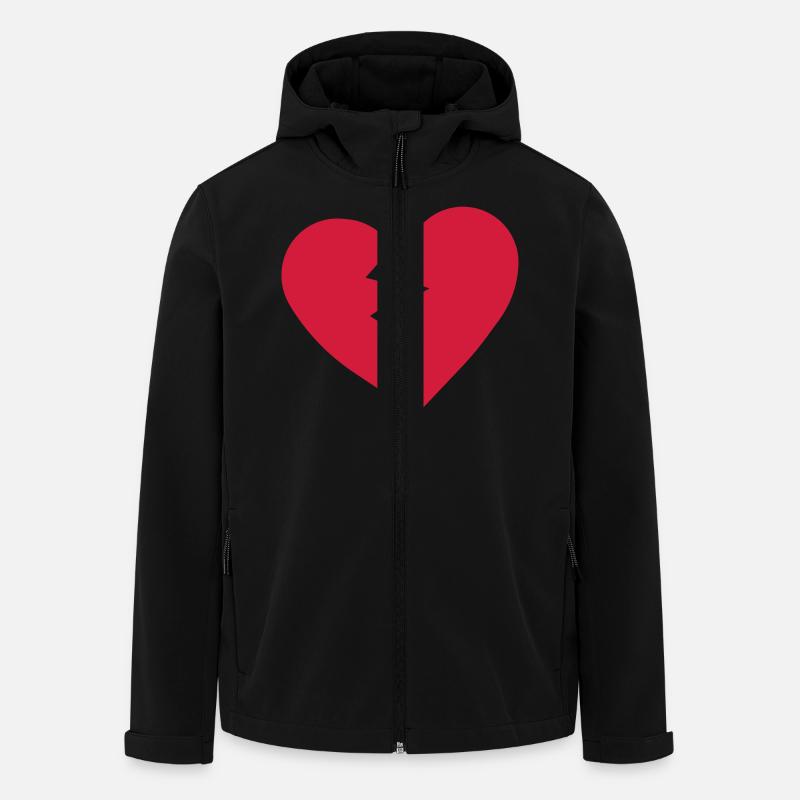Zerbrochenes Herz - Recycelte Männer Softshell-Jacke von Stanley/Stella - Schwarz