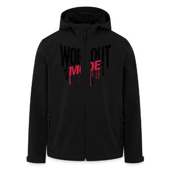 mode d'entraînement graffiti chute gym spray bête - Veste softshell homme en polyester recyclé Stanley/Stella - noir - Devant - AI Model Male 185 light (185cm)