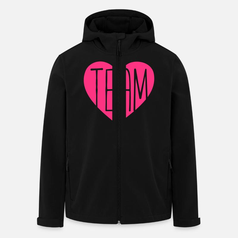 heart team - Recycelte Männer Softshell-Jacke von Stanley/Stella - Schwarz