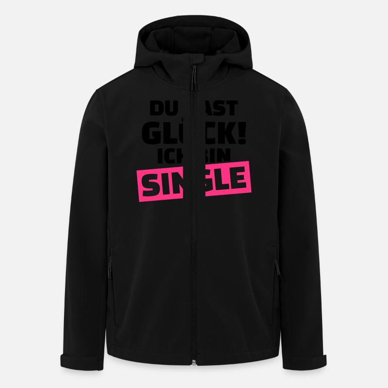 Single - Recycelte Männer Softshell-Jacke von Stanley/Stella - Schwarz