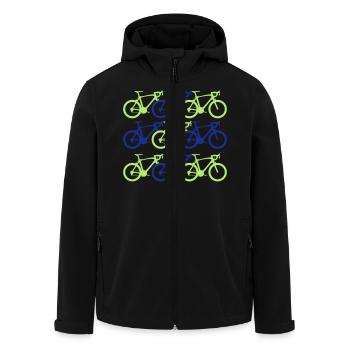cyclisme - Veste softshell homme en polyester recyclé Stanley/Stella - noir - Devant - AI Model Male 185 light (185cm)