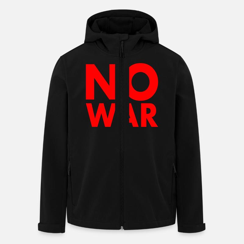 No war - Veste softshell homme en polyester recyclé Stanley/Stella - noir
