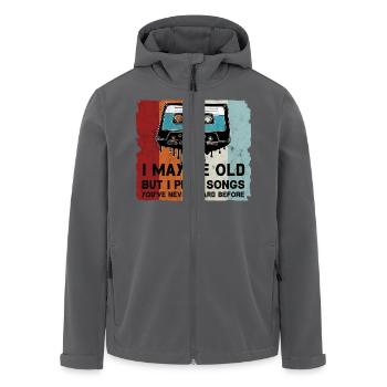 Retro Kassette Cooler Spruch - Recycelte Männer Softshell-Jacke von Stanley/Stella - Schwarz - Vorne - AI Model Male 185 light (185cm)